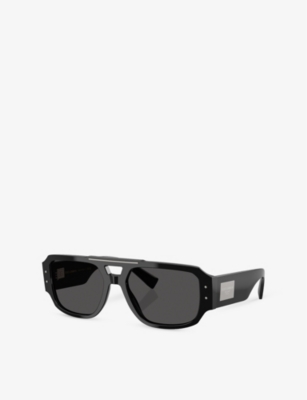 DOLCE & GABBANA: DG4482 Pilot-Frame Acetate Sunglasses