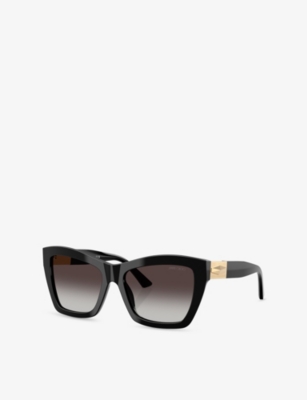 Jimmy Choo Womens Black Jc5031 Cat-eye Acetate Sunglasses In Black