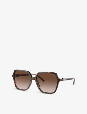 Michael Kors Womens Mk2196u Jasper Square-frame Acetate Sunglasses Brown In Brown