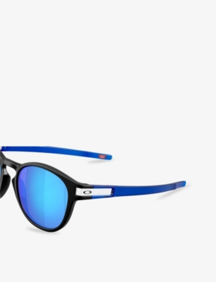Oakley Womens Black Oo9265 Latch™ Fathom Collection Round-frame O Matter™ Sunglasses In Black