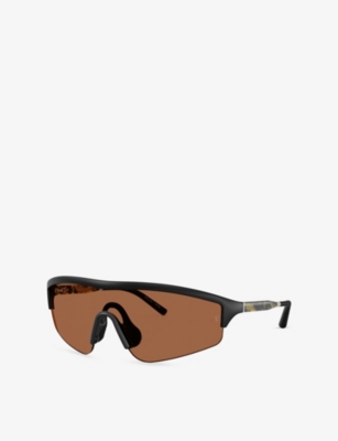Oliver Peoples Womens Ov5560s R-7 Irregular-frame Injected Sunglasses Black In Black