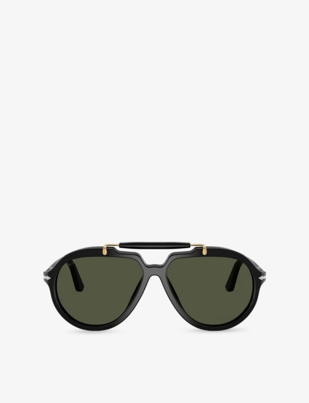 PO0202S Pilot-Frame Acetate Sunglasses