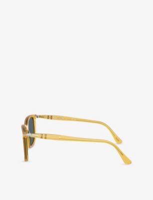 Persol Womens Po3357s Rectangle-frame Acetate Sunglasses Cream In Cream