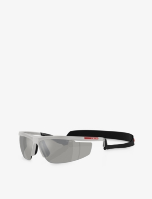 Prada Womens Psa02s Pillow-frame Injected Sunglasses Grey In Grey