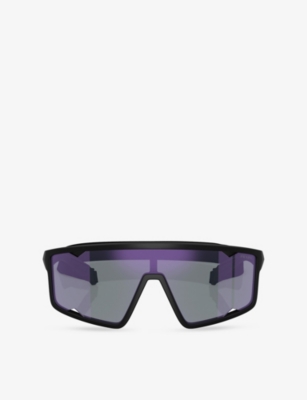 PRADA LINEA ROSSA: PS A03S Rectangle-Frame Shell Sunglasses