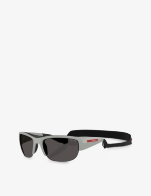 PRADA WOMENS PSA01S PILLOW-FRAME INJECTED SUNGLASSES GREY 