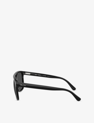Ray Ban Womens Rb2213ch Square-frame Propionate Sunglasses Black In Black