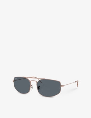 Ray Ban Womens Rb3845 Explorer V Irregular-frame Metal Sunglasses Brown In Brown