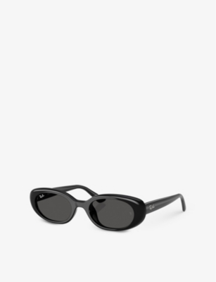 Ray Ban Womens Rb4441d Pillow-frame Acetate Sunglasses Black In Black