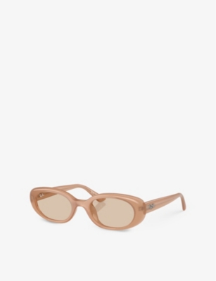 Ray Ban Womens Rb4441d Pillow-frame Acetate Sunglasses Brown In Brown