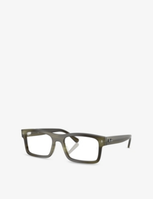 Ray Ban Womens Brown Rx5435 Rectangle-frame Acetate Optical Glasses In Brown