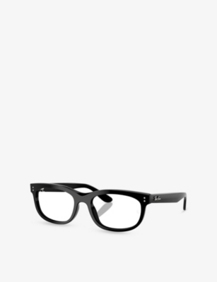Ray Ban Womens Black Rx5489 Balorette Rectangle-frame Acetate Optical Glasses In Black