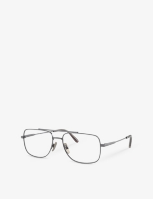 Ray Ban Womens Rx8797 William Square-frame Titanium Optical Glasses Silver In Silver