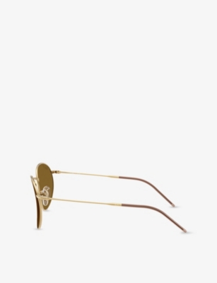 Ray Ban Womens Rbr0103s Phantos-frame Metal Sunglasses Black In Black