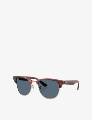Ray Ban Womens Gold Rbr0504s Square-frame Moulded Acetate Sunglasses In Gold