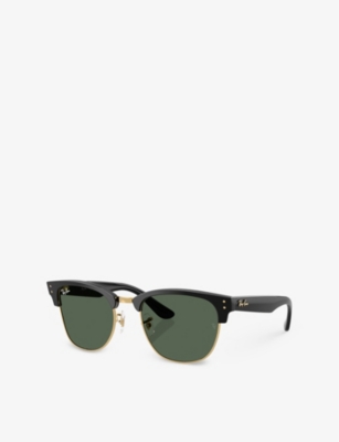 Ray Ban Womens Rbr0504s Clubmaster Reverse Acetate Sunglasses Black In Black