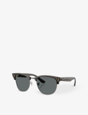 Ray Ban Womens Rbr0504s Clubmaster Reverse Square-frame Acetate Sunglasses Grey In Grey