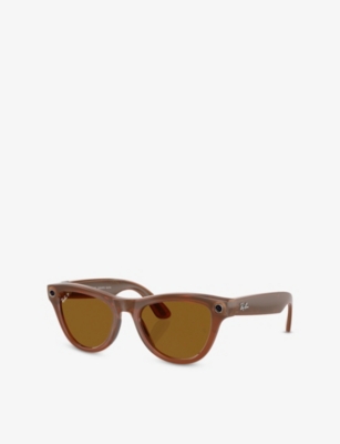 RAY-BAN: RW4010 Meta Skyler Polarised Cat-Eye Injected Sunglasses