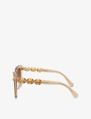 Swarovski Womens Sk6032 Square-frame Acetate Sunglasses Cream In Cream