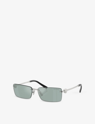 Tiffany & Co Womens Silver Tf3108b Rectangle-frame Metal Sunglasses In Silver