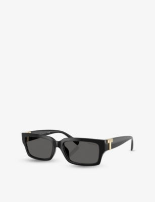 Tiffany & Co Womens Black Tf4226u Rectangle-frame Acetate Sunglasses In Black