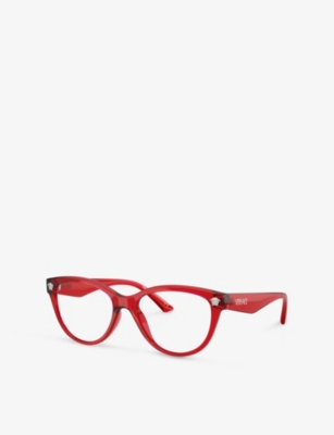 Versace Womens  Ve3365u Cat-eye Injected Optical Glasses In Red