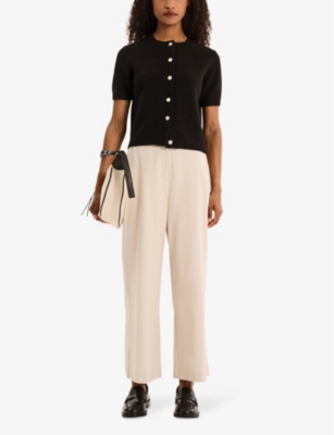 Omnes Womens  Tasmin Wide-leg High-rise Cotton Trousers In White Natural