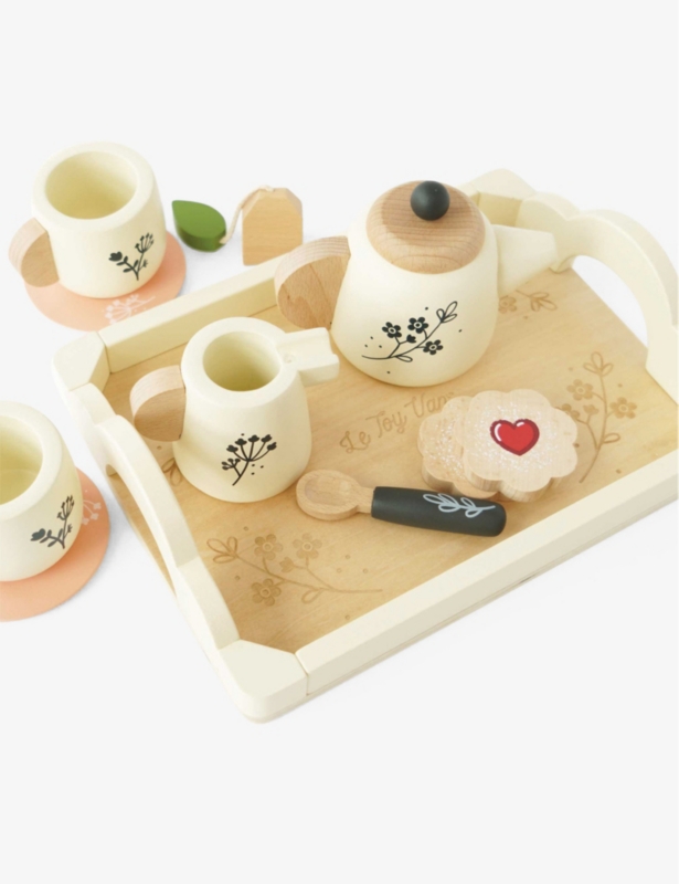 Tea Set and Tray wooden playset 22.5cm