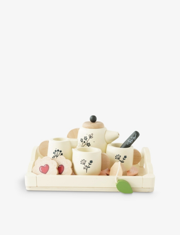 Tea Set and Tray wooden playset 22.5cm