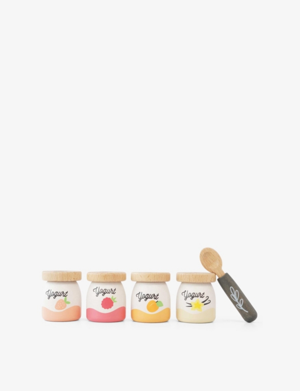 Yoghurt play-food wooden playset