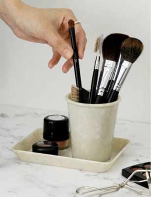 HIGHTIDE: Marbled small melamine desk tray 15.5cm