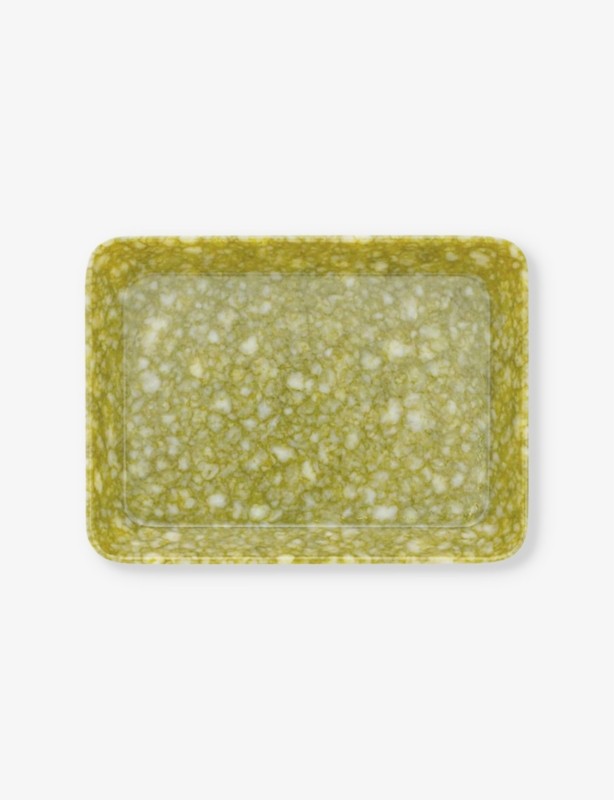 Marbled small melamine desk tray 15.5cm