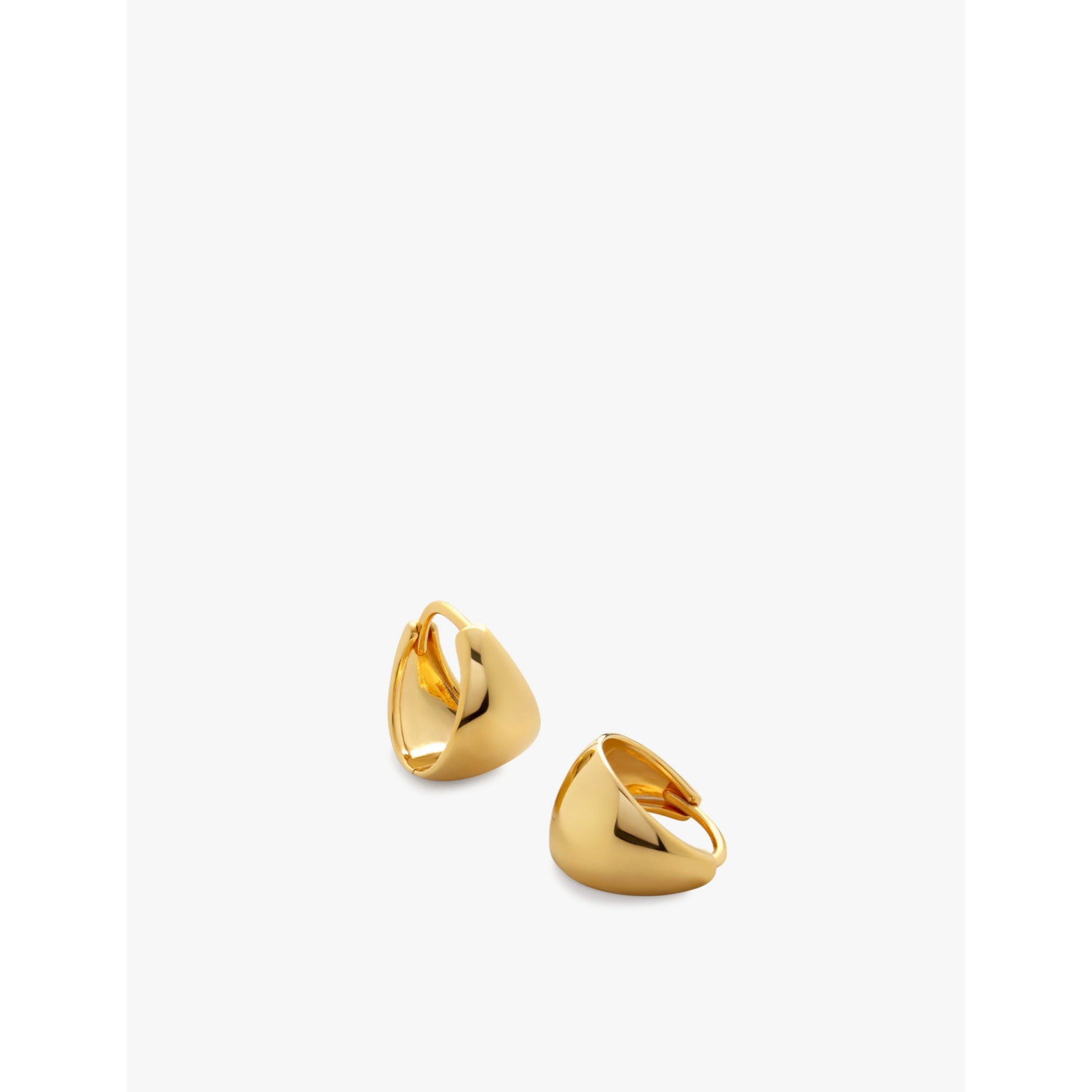 Monica Vinader Tapered 18ct Yellow Gold-Plated Vermeil Sterling Silver Huggie Earrings