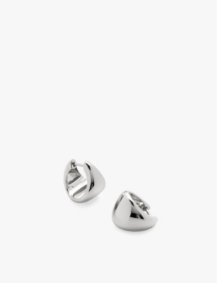 Monica Vinader Womens Tapered Small Sterling Silver Hoop Earrings In Sterling Silver