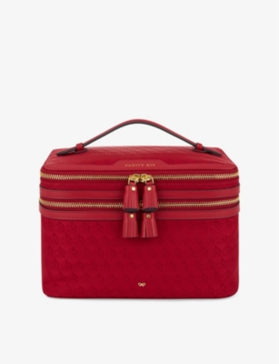 ANYA HINDMARCH: Vanity Kit logo-jacquard nylon cosmetics case