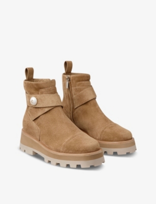 Jimmy Choo Meena Suede Ankle Boots In Rattan