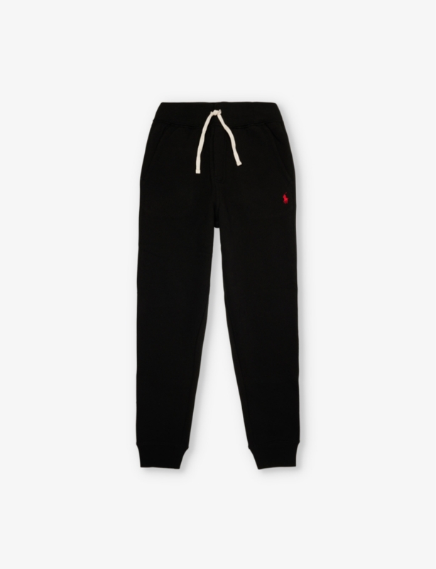 Boys' logo-embroidered straight-leg cotton-blend jogging bottoms