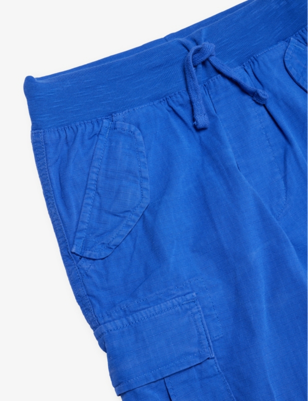 Buttoned-pockets straight-leg cotton trousers 4-16 years
