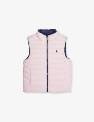 POLO RALPH LAUREN: Girls' Reversible Terra padded recycled-nylon gilet