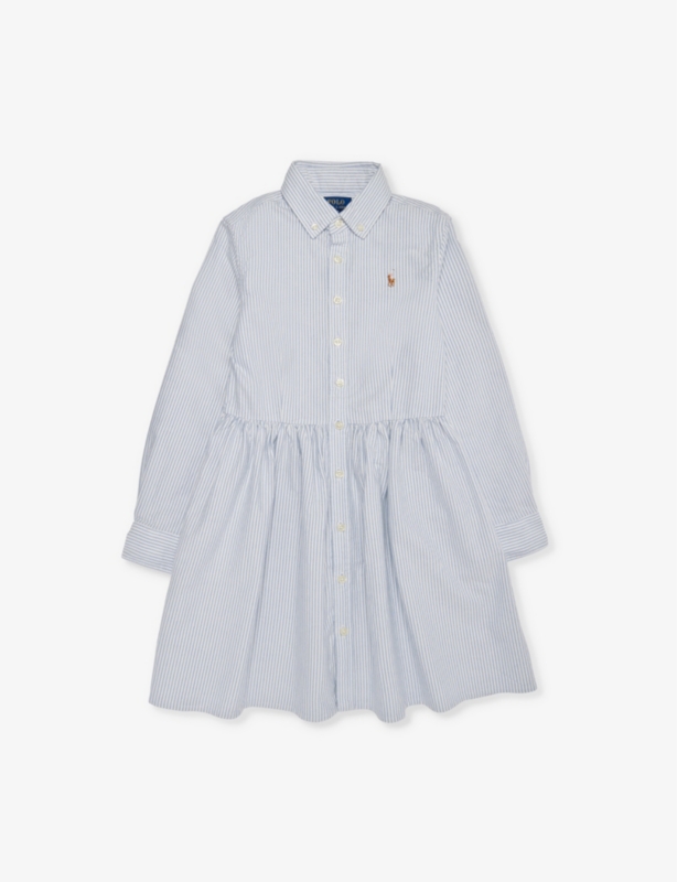Girls' Weylyn stripe-print cotton dress