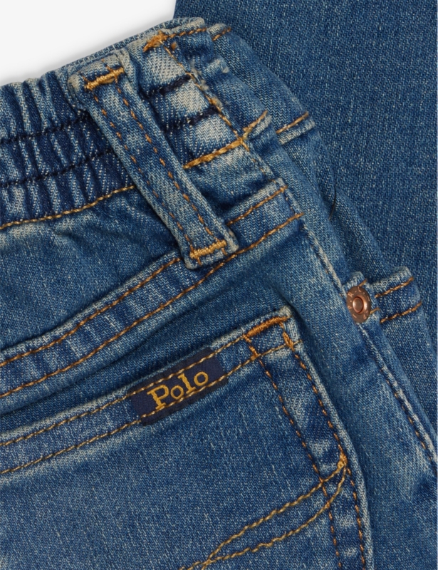 Baby Boy elasticated-waistband stretch-denim jeans