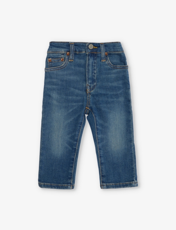 Baby Boy elasticated-waistband stretch-denim jeans