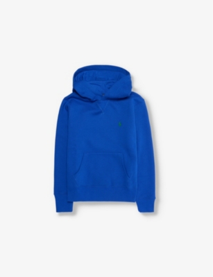 POLO RALPH LAUREN: Boys' embroidered-branding cotton-blend jersey hoodie