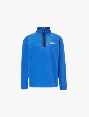 Shop Columbia Mens Mountain Blue Steens Mountain Funnel-neck Regular-fit Fleece Sweatshirt