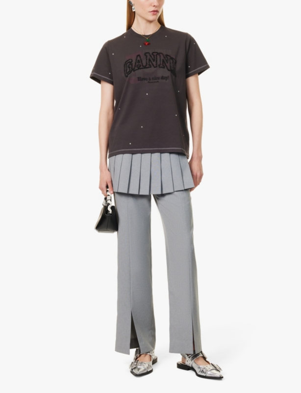 Joy embellished cotton jersey T-shirt