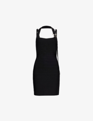 black skater mini dress WEN BANDAGE MINI DRESS