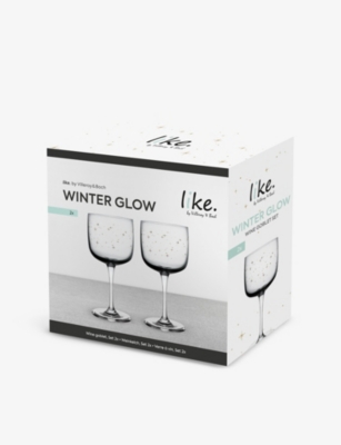 Villeroy & Boch Winter Glow Crystal-glass Wine Glasses Set Of Two