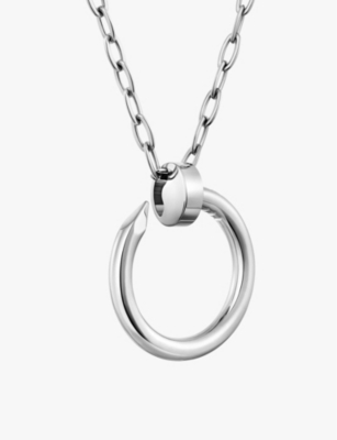 CARTIER: Juste un Clou 18ct white-gold pendant necklace