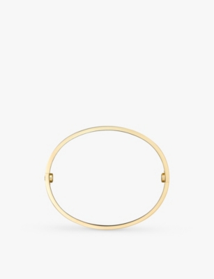 CARTIER: LOVE Classic Brushed 18ct Yellow-Gold And 0.42ct Diamond Bracelet