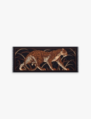 CARTIER: Panther in the Jungle cashmere and silk-blend scarf